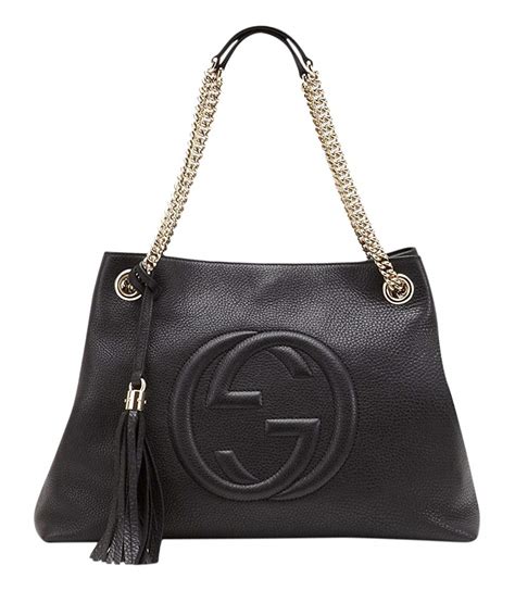 sangle sac gucci|gucci black leather bag.